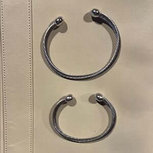 Couples Q-Ray cable style cuff bracelet (often called “ionized” or “wellness”.